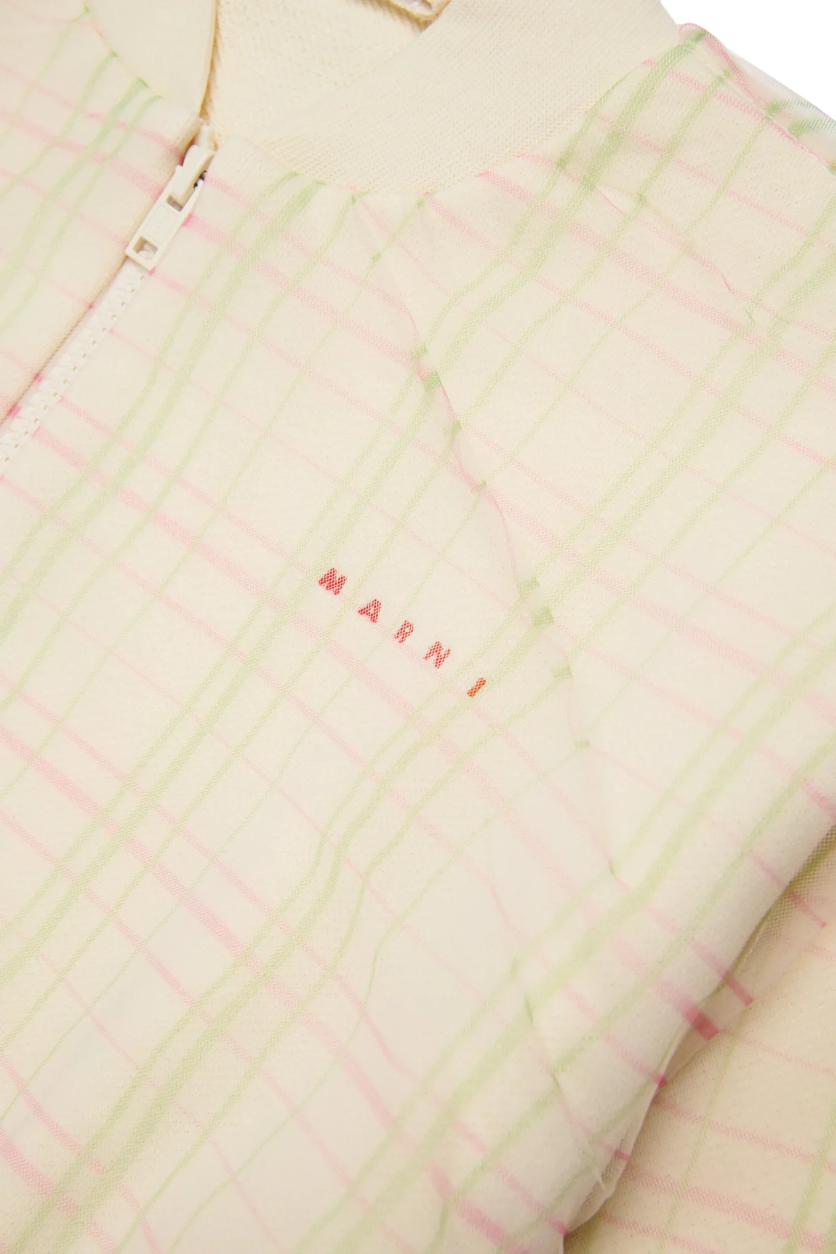 MARNI Felpa bomber con tulle allover Check | Felpe