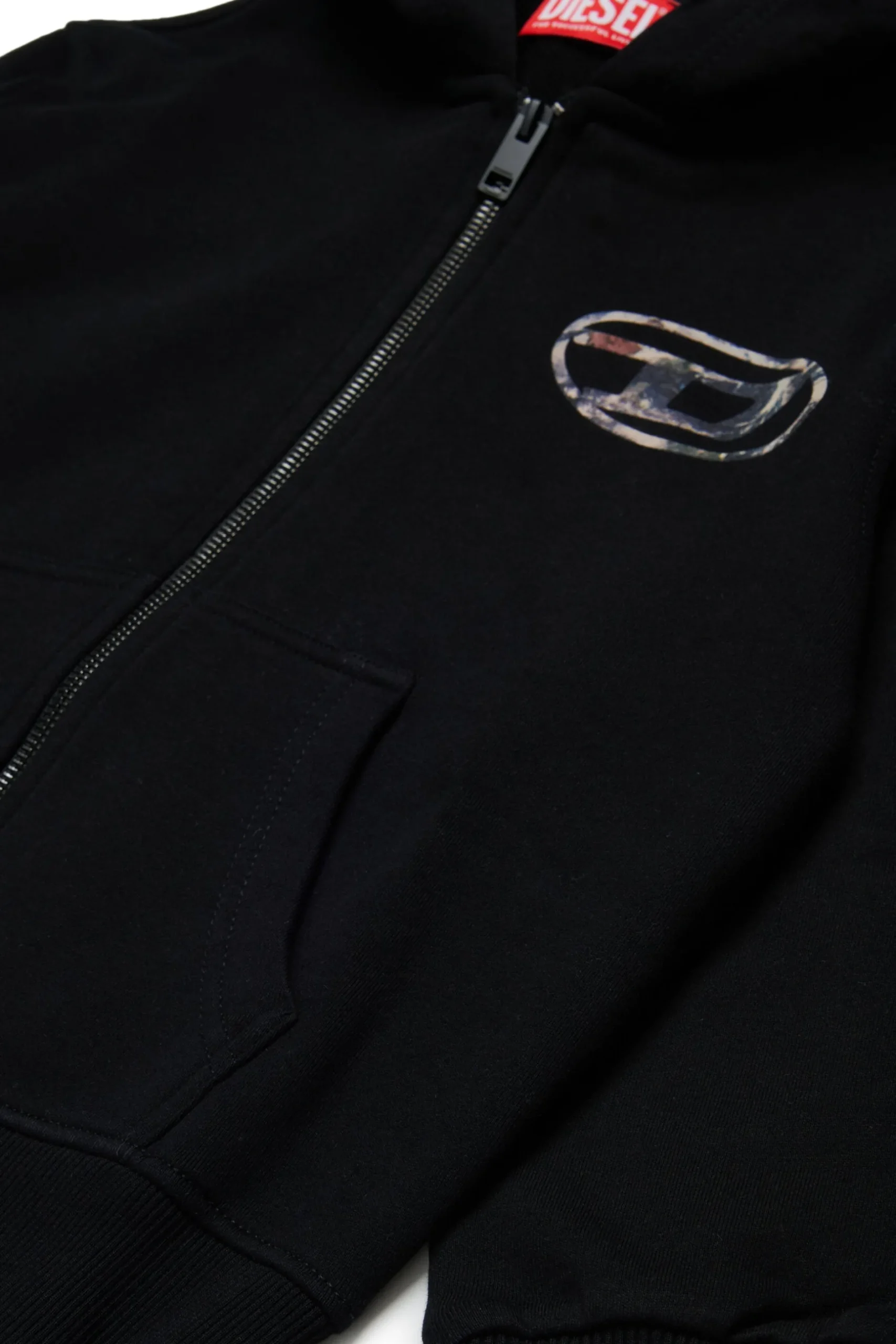 DIESEL Felpa con cappuccio e logo oval D Planet Camou | Bambino Felpe