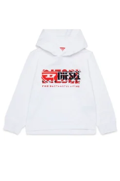 DIESEL Felpa con cappuccio e triplo logo | Bambino Logomania | Logomania