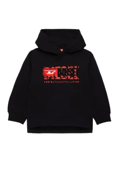 DIESEL Felpa con cappuccio e triplo logo | Bambino Logomania | Logomania