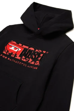 DIESEL Felpa con cappuccio e triplo logo | Bambino Logomania | Logomania