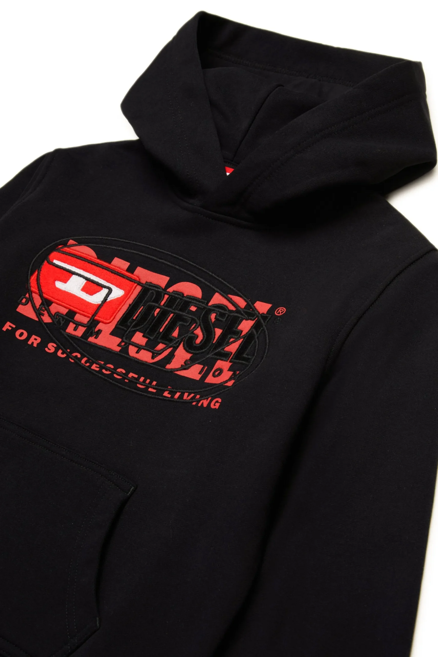 DIESEL Felpa con cappuccio e triplo logo | Bambino Logomania | Logomania