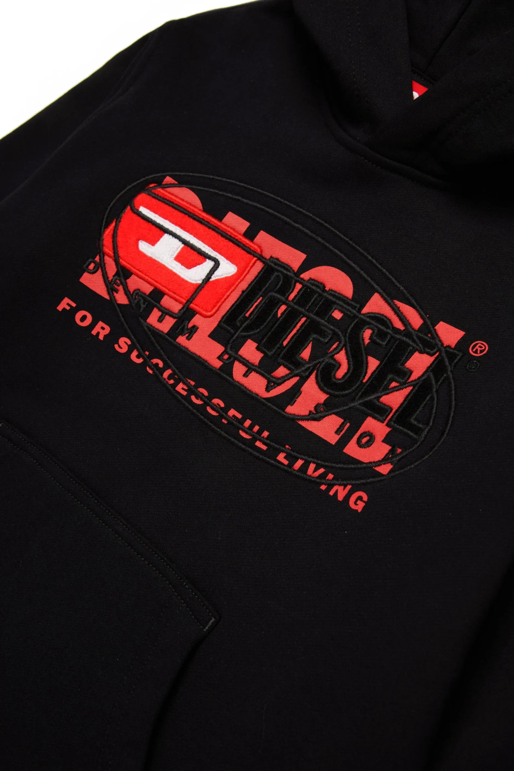 DIESEL Felpa con cappuccio e triplo logo | Bambino Logomania | Logomania