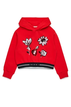 MARNI Felpa con fiorellini in paillettes | Felpe