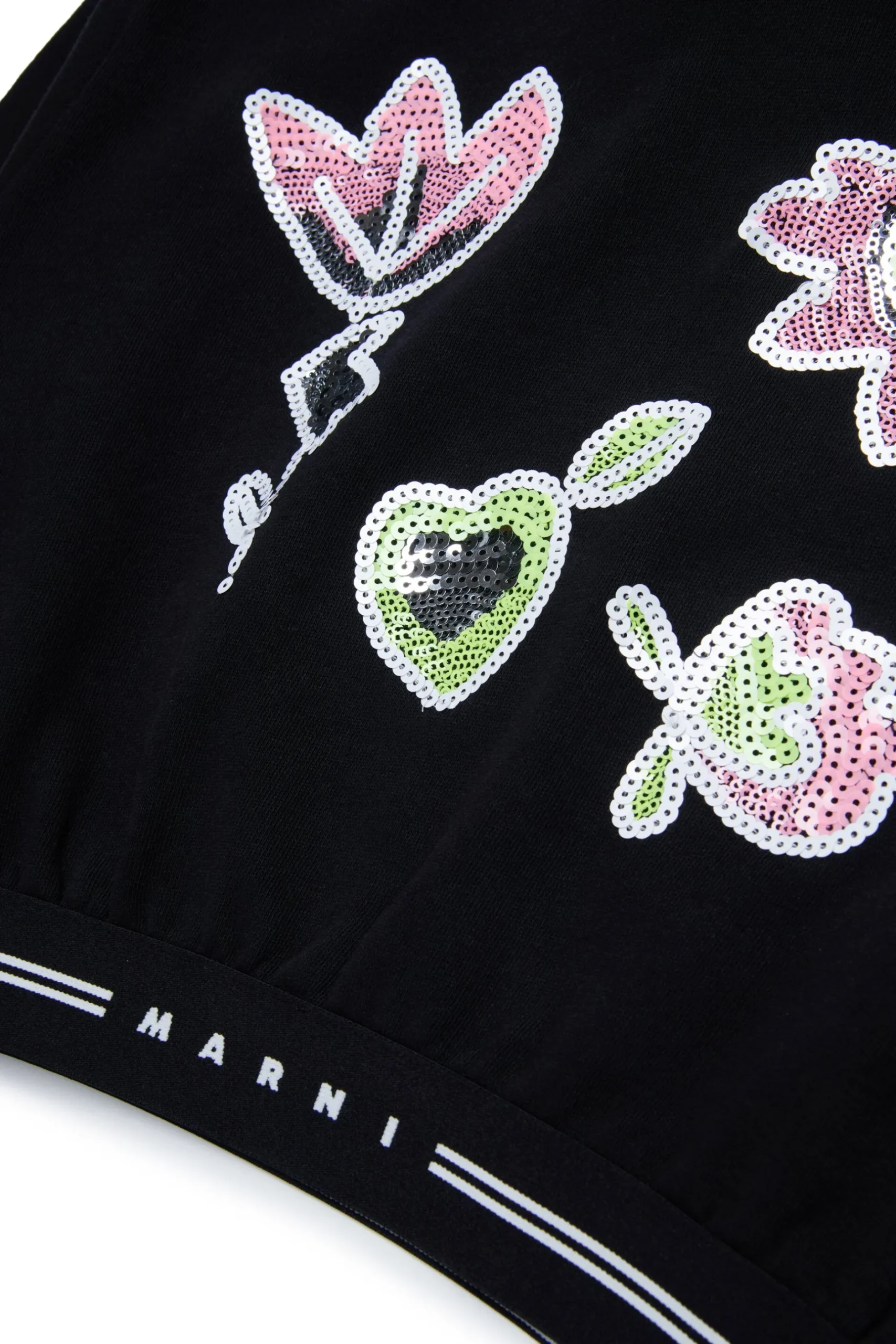 MARNI Felpa con fiorellini in paillettes | Felpe