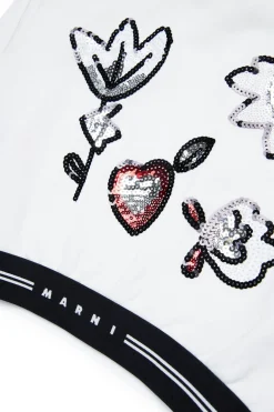 MARNI Felpa con fiorellini in paillettes | Felpe