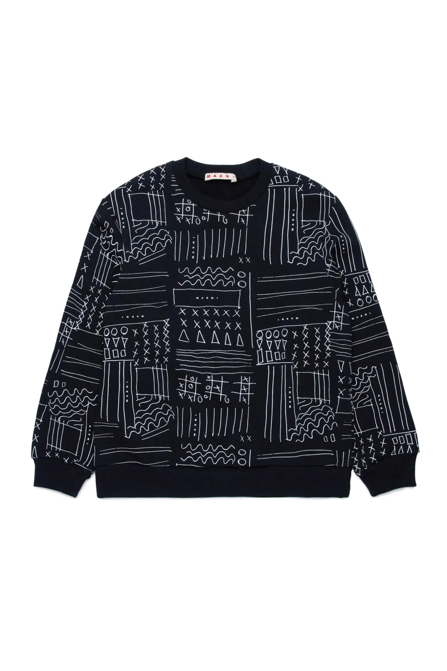MARNI Felpa con grafica Black Board | Bambino Felpe | Felpe