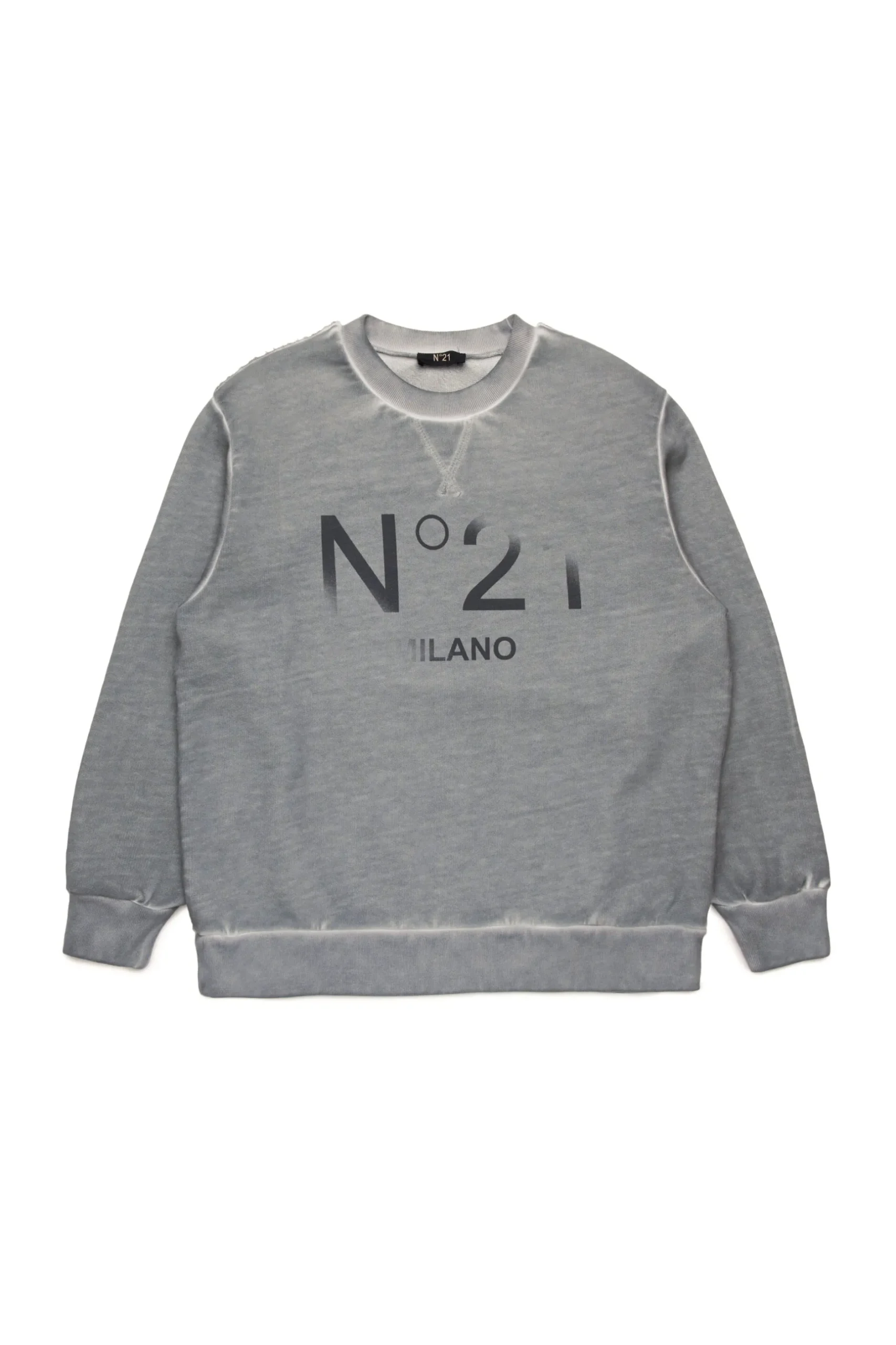 N°21 Felpa con logo in dissolvenza | Bambino Felpe