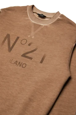 N°21 Felpa con logo in dissolvenza | Bambino Felpe