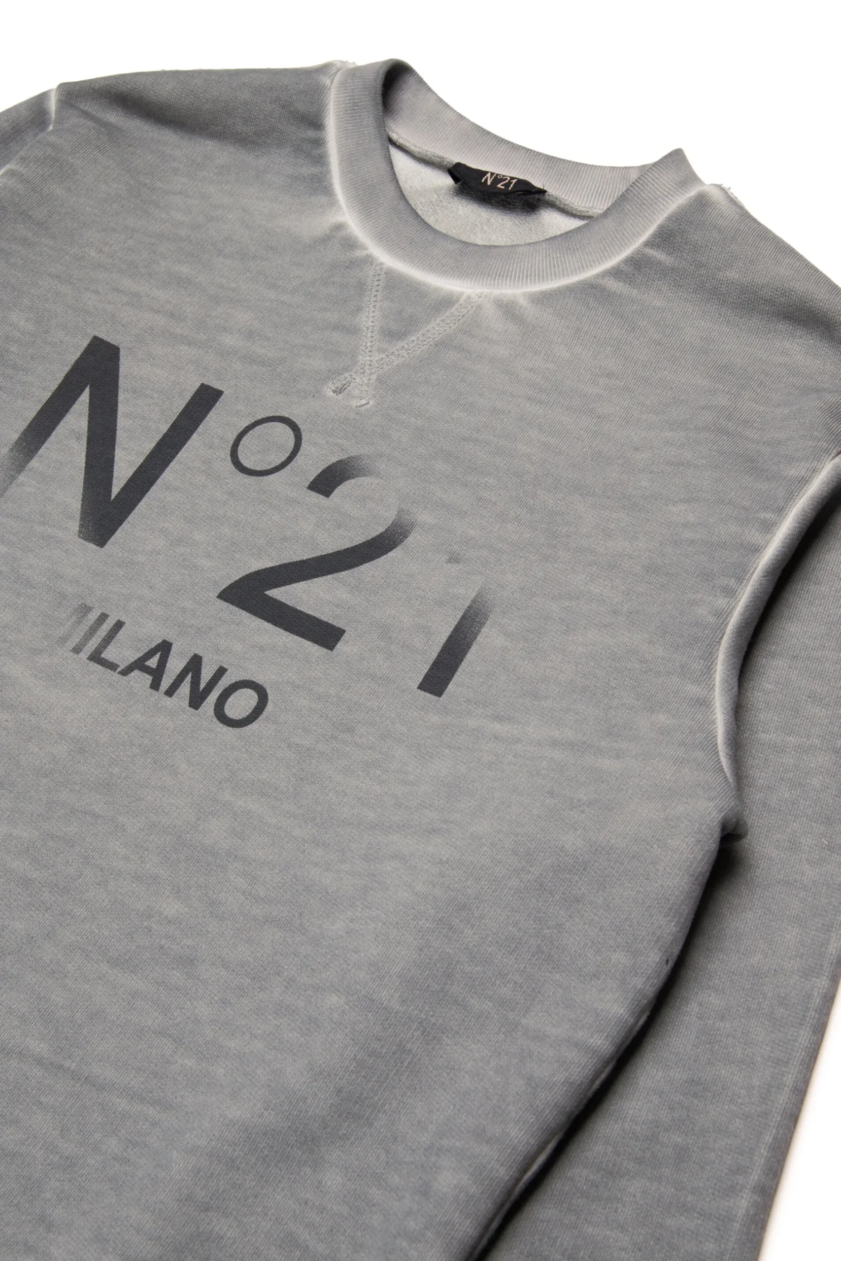 N°21 Felpa con logo in dissolvenza | Bambino Felpe