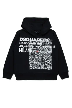 DSQUARED2 Felpa con stampa D2 Headquarter | Bambino Felpe | Felpe