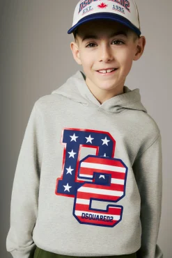 DSQUARED2 Felpa con stampa D2 USA | Bambino Felpe | Activewear