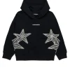 DSQUARED2 Felpa con stelle in mesh e cristalli | Felpe