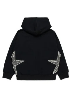 DSQUARED2 Felpa con stelle in mesh e cristalli | Felpe