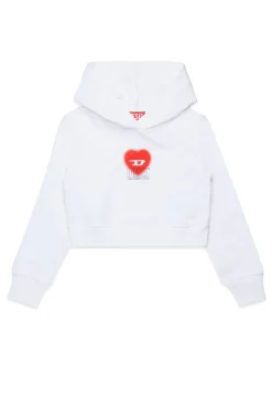 DIESEL Felpa cropped con grafica cuore | Felpe