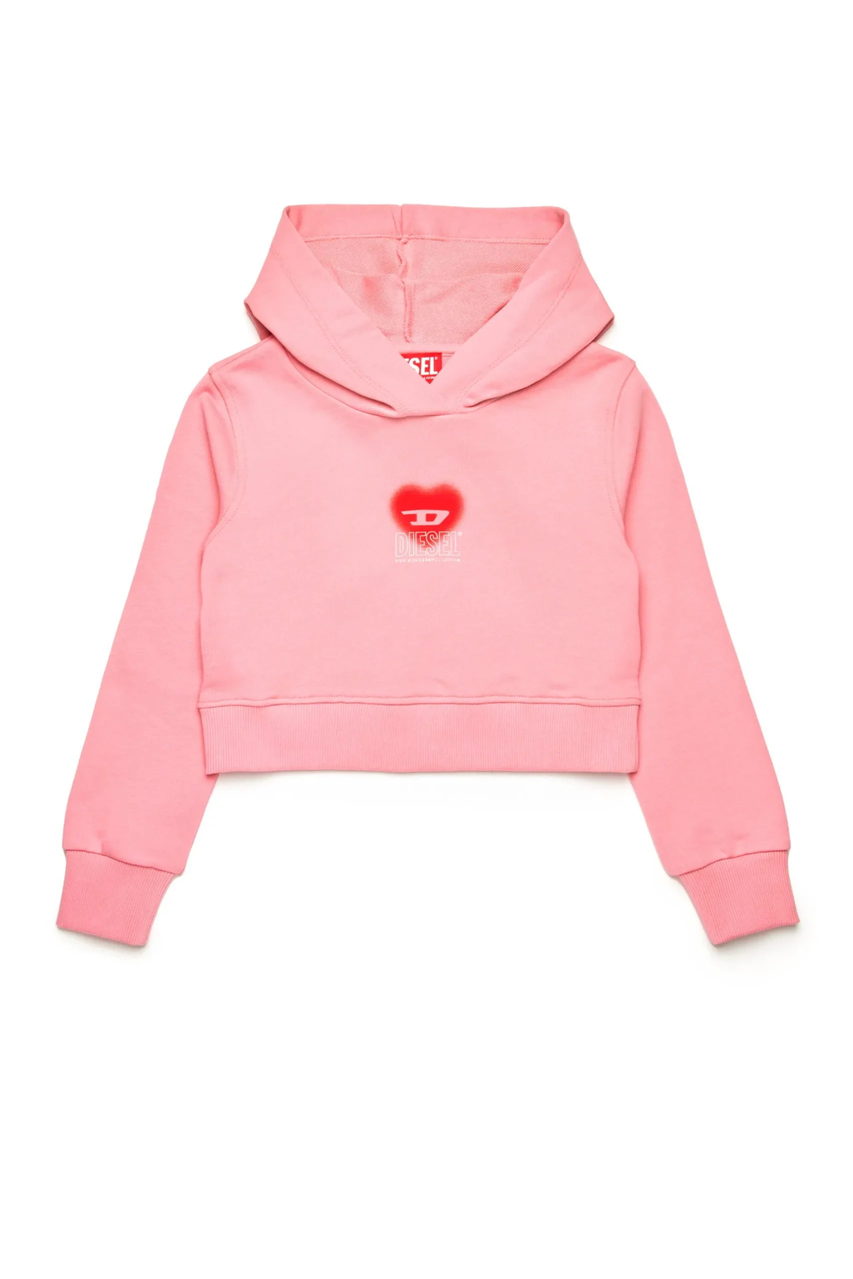 DIESEL Felpa cropped con grafica cuore | Felpe