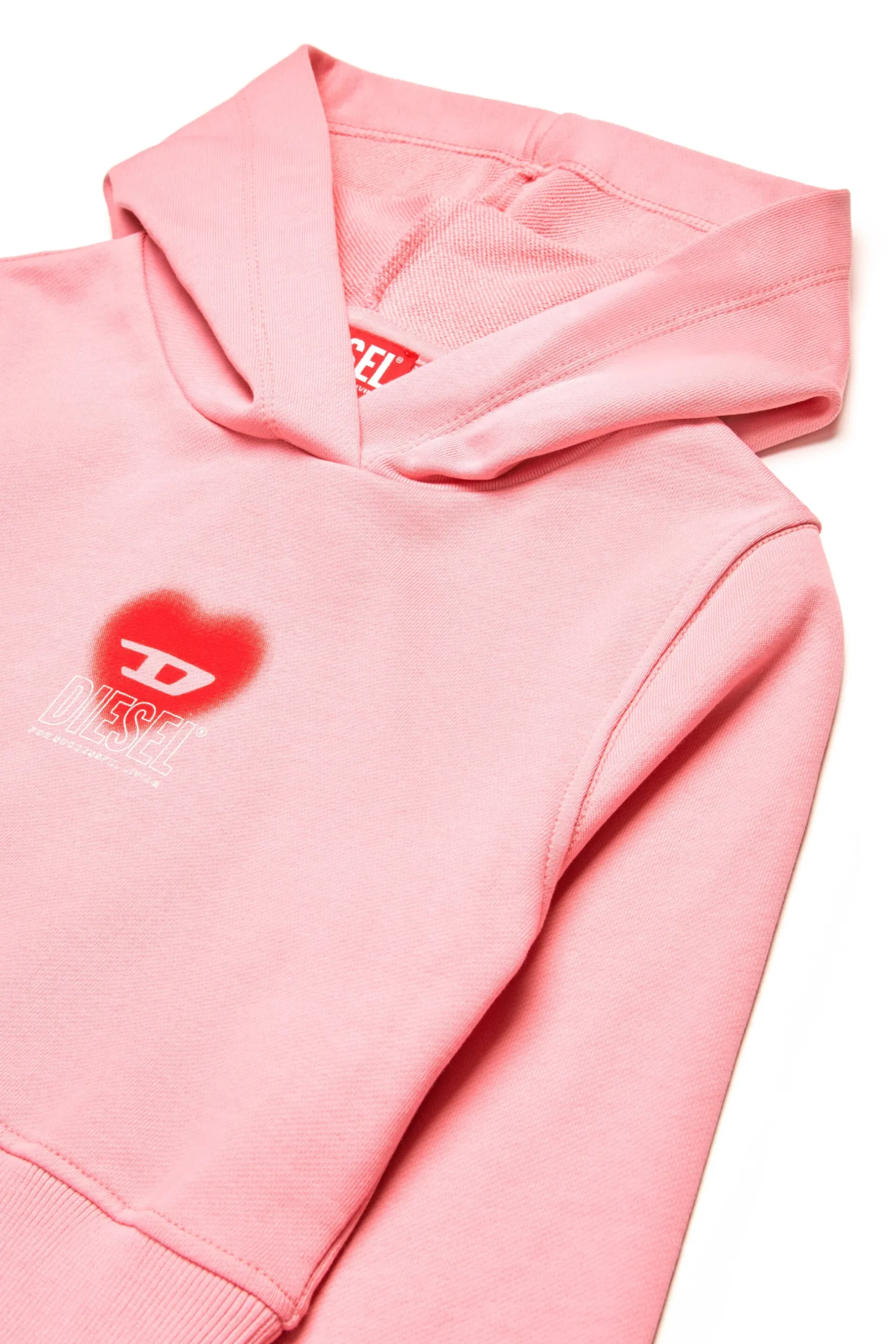 DIESEL Felpa cropped con grafica cuore | Felpe