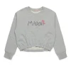 MARNI Felpa cropped girocollo con logo Flower | Felpe