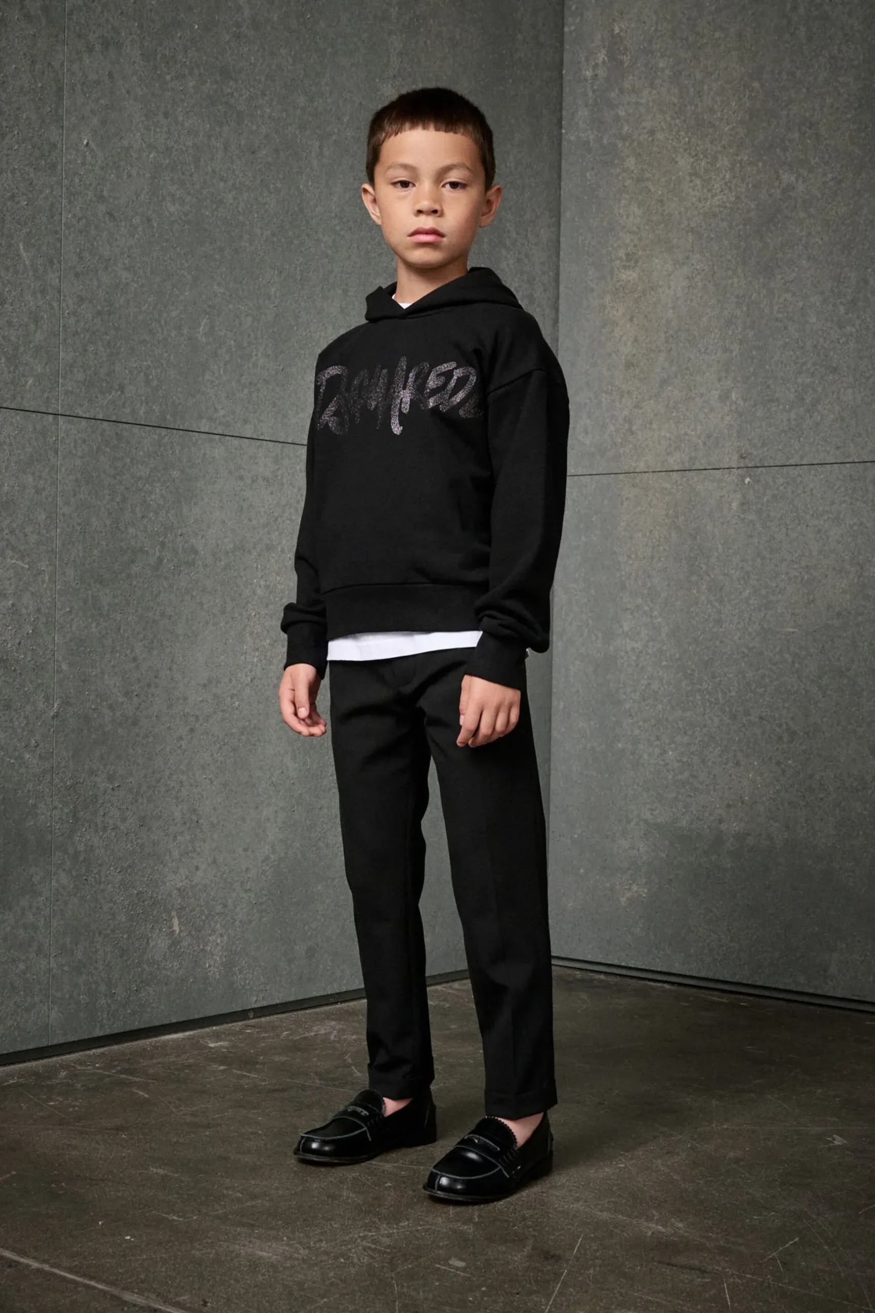 DSQUARED2 Felpa evening con logo glitterato | Bambino Felpe | Logomania