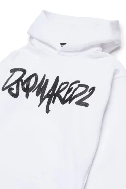 DSQUARED2 Felpa evening con logo glitterato | Bambino Felpe | Logomania