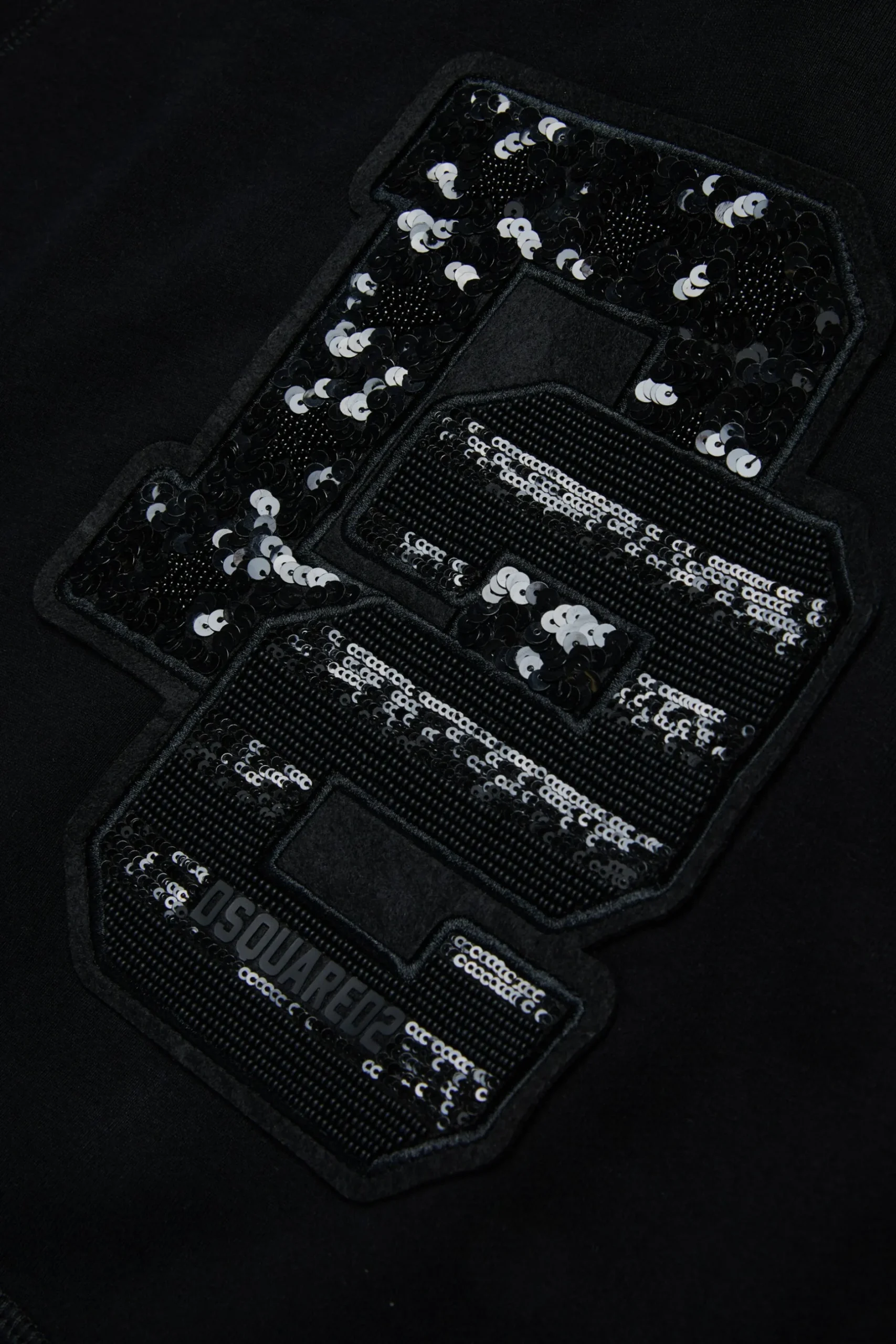 DSQUARED2 Felpa evening smanicata con logo glitterato | Bambino Felpe | Logomania