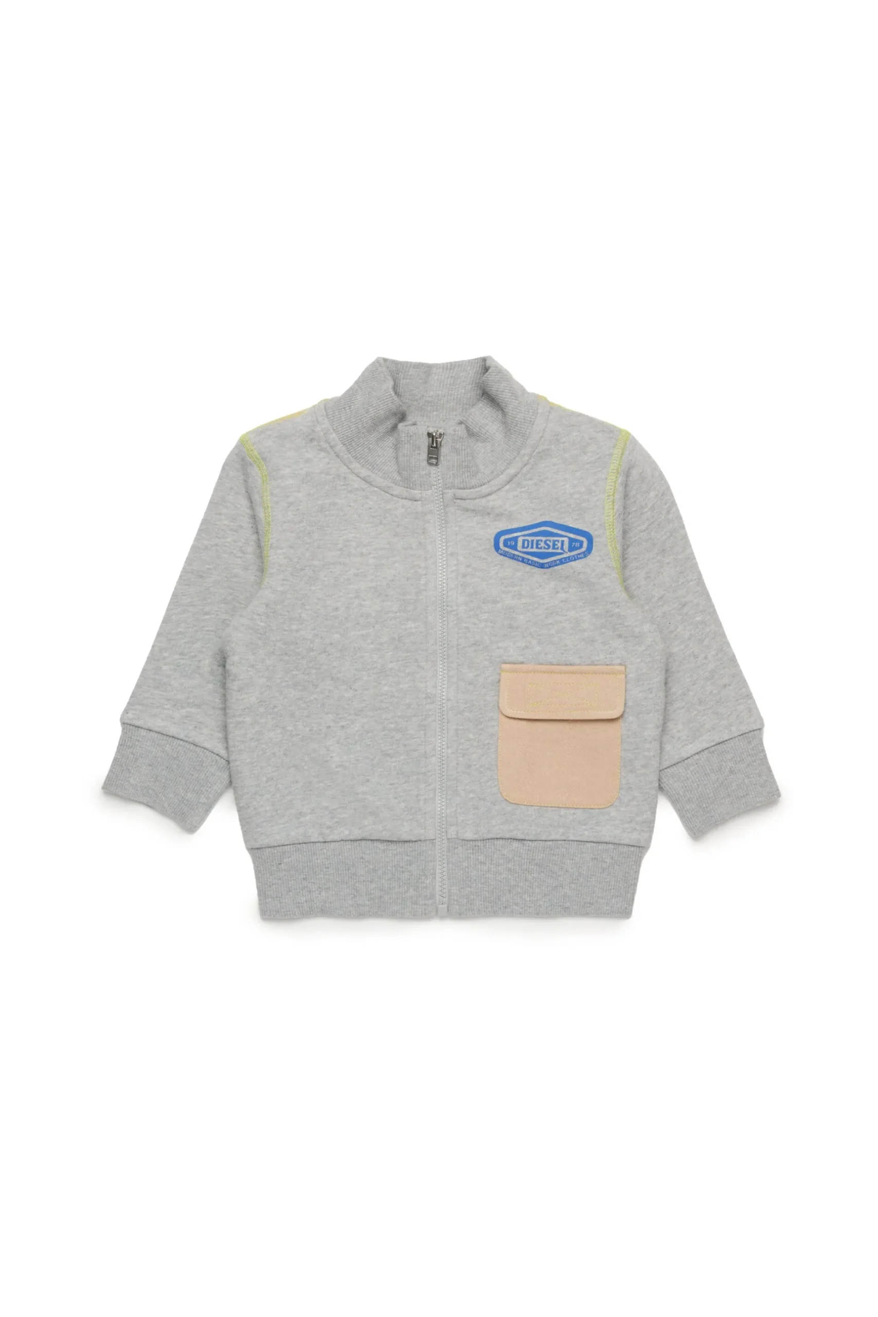 DIESEL Felpa full zip con inserti colorblock | Bambino Felpe | Oval D By Diesel