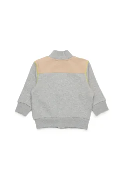 DIESEL Felpa full zip con inserti colorblock | Bambino Felpe | Oval D By Diesel