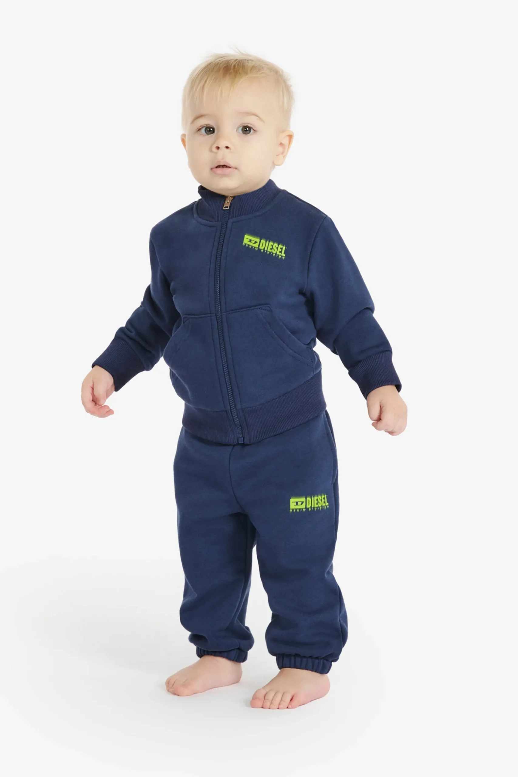 DIESEL Felpa full zip con logo degradé | Felpe