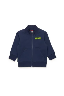 DIESEL Felpa full zip con logo degradé | Felpe