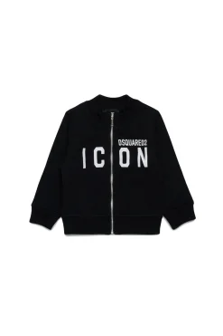 DSQUARED2 Felpa full zip con logo ICON | Bambino Felpe | Activewear