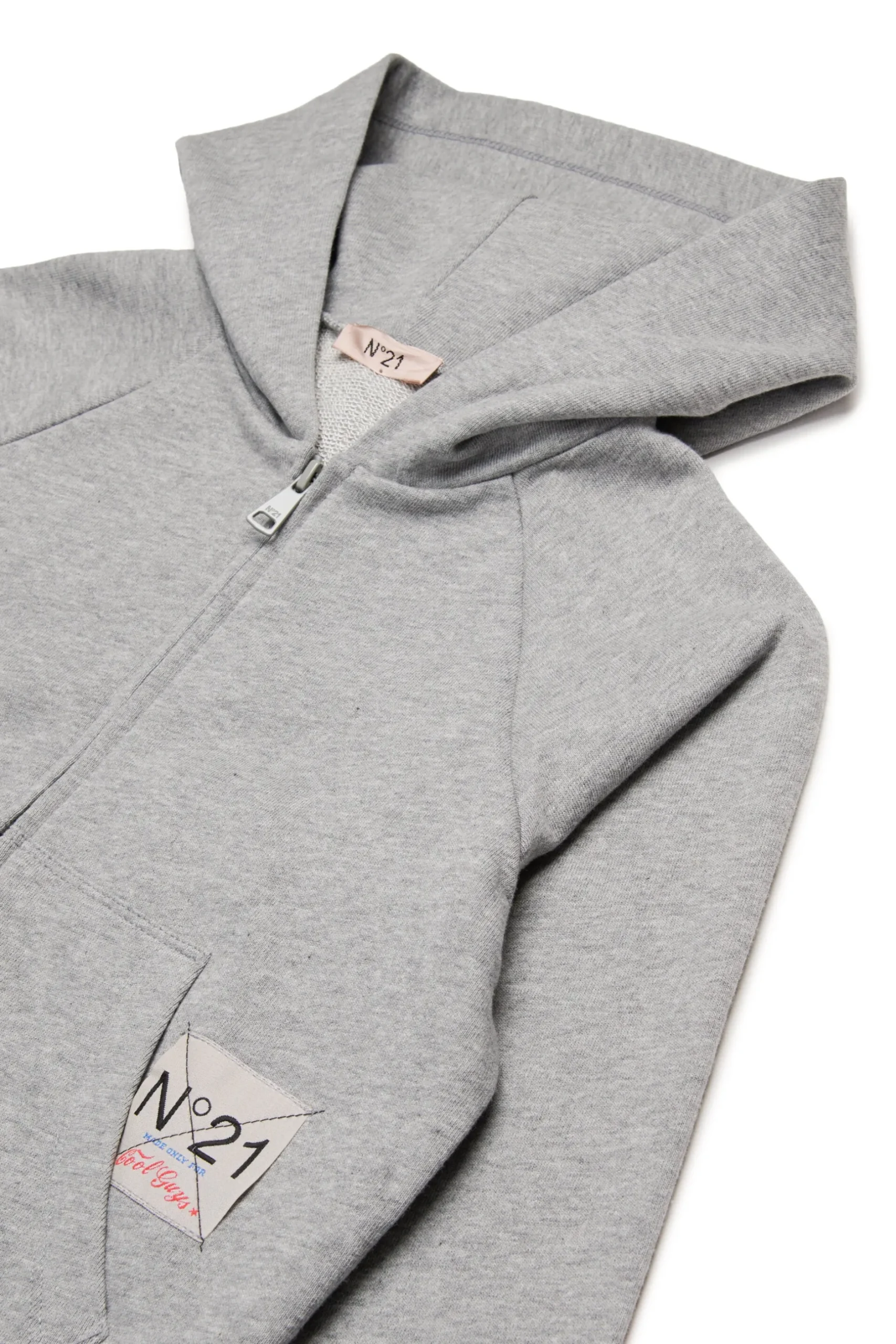 N°21 Felpa full zip con Palma in paillettes | Felpe