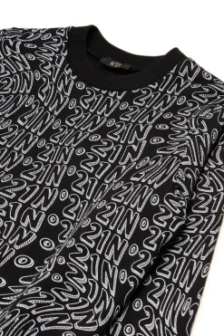 N°21 Felpa girocollo allover Glitch | Bambino Activewear | Activewear