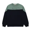 MARNI Felpa girocollo colorblock con logo | Bambino Felpe | Felpe