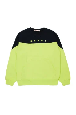 MARNI Felpa girocollo colorblock con logo | Bambino Felpe | Felpe