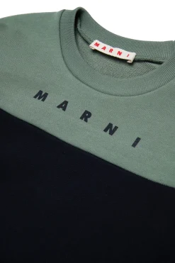 MARNI Felpa girocollo colorblock con logo | Bambino Felpe | Felpe