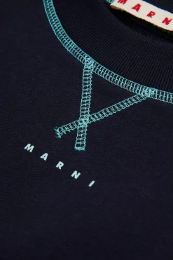 MARNI Felpa girocollo con cuciture a contrasto | Bambino Felpe | Logomania