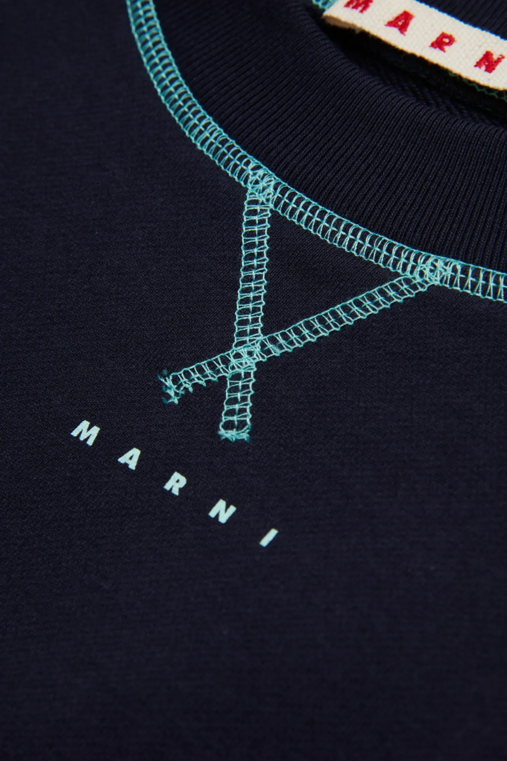 MARNI Felpa girocollo con cuciture a contrasto | Bambino Felpe | Logomania