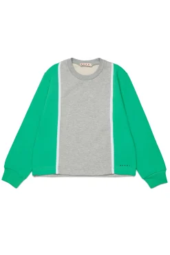 MARNI Felpa girocollo con dettagli colorblock | Bambino Felpe | Activewear