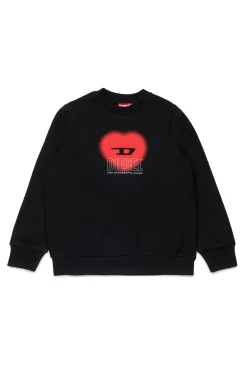 DIESEL Felpa girocollo con grafica cuore | Felpe