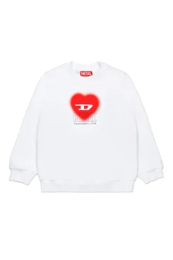 DIESEL Felpa girocollo con grafica cuore | Felpe
