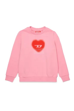 DIESEL Felpa girocollo con grafica cuore | Felpe