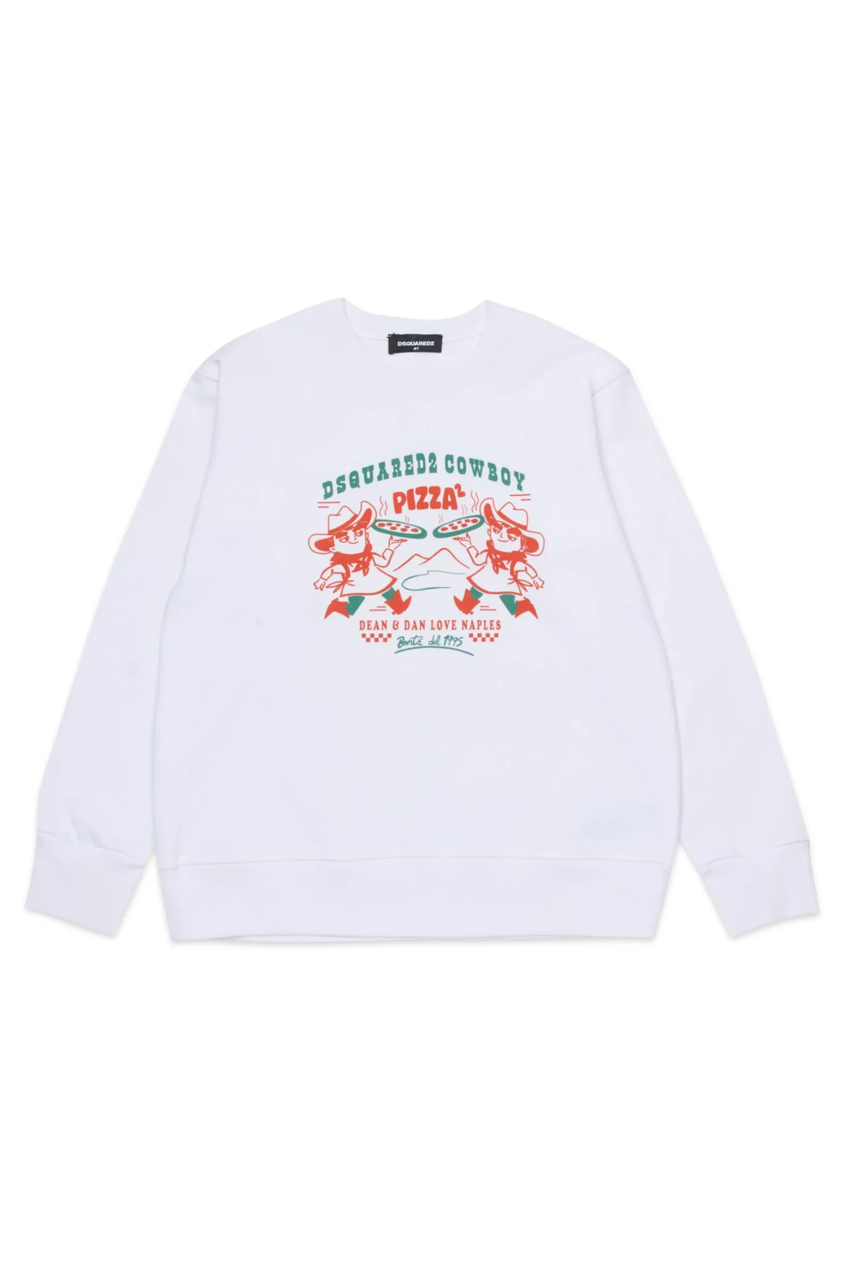 DSQUARED2 Felpa girocollo con grafica Cowboy Pizza | Bambino Felpe | Felpe