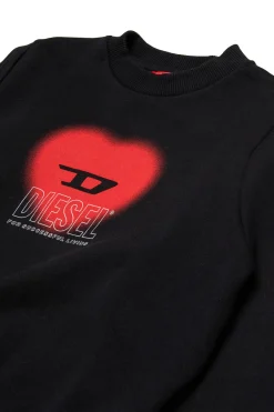 DIESEL Felpa girocollo con grafica cuore | Felpe