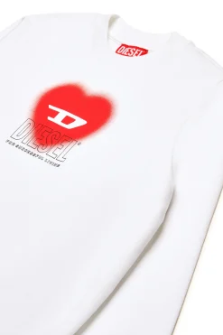 DIESEL Felpa girocollo con grafica cuore | Felpe