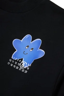 MM6 MAISON MARGIELA Felpa girocollo con grafica Happy Star | Bambino Felpe | Activewear