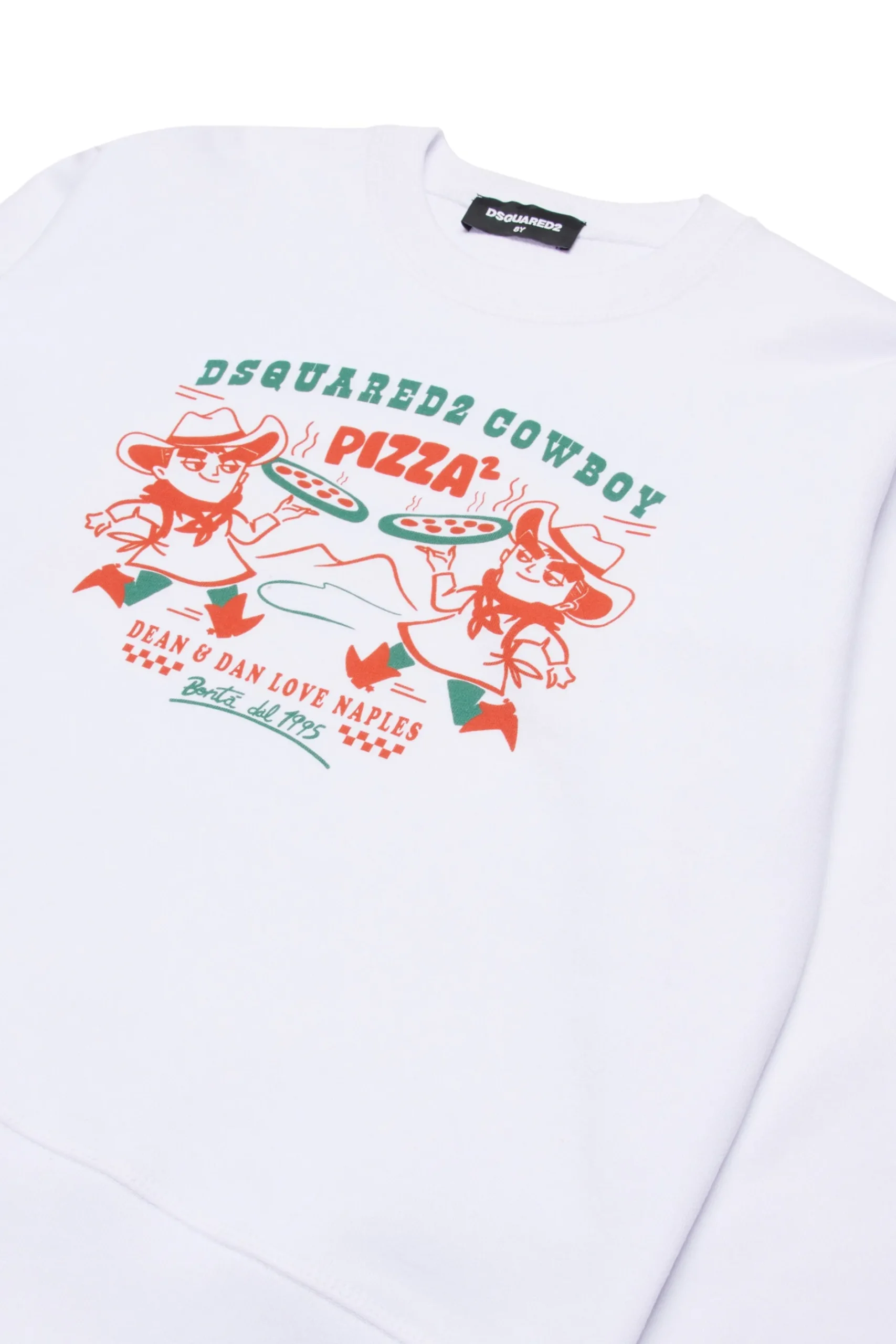 DSQUARED2 Felpa girocollo con grafica Cowboy Pizza | Bambino Felpe | Felpe