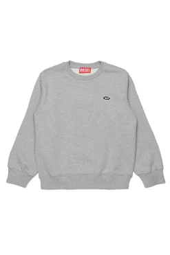 DIESEL Felpa girocollo con logo oval D ricamato | Bambino Felpe