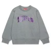 DIESEL Felpa girocollo con logo effetto pennellato | Bambino Felpe | Felpe