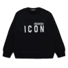 DSQUARED2 Felpa girocollo con logo ICON | Bambino Felpe | Activewear