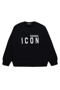 DSQUARED2 Felpa girocollo con logo ICON | Bambino Felpe | Activewear